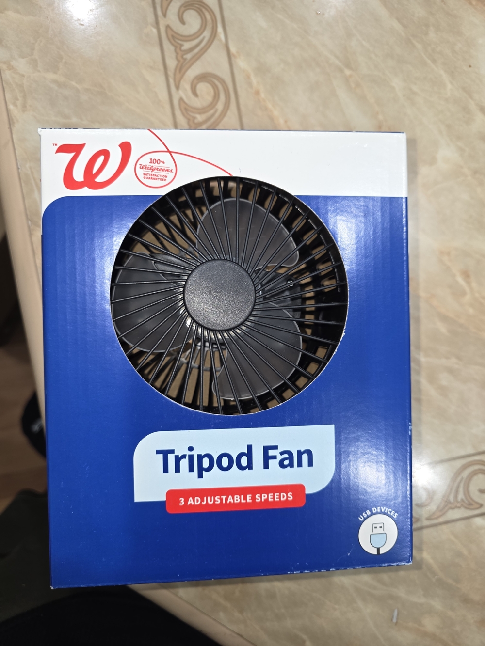 Small Rechargable Tripod Fan With 3 Adjustable Speeds